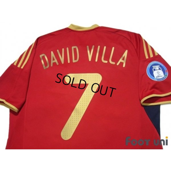 Photo4: Spain 2009 Home Shirt #7 David Villa FIFA Confederations Cup South Africa 2009 Patch/Badge