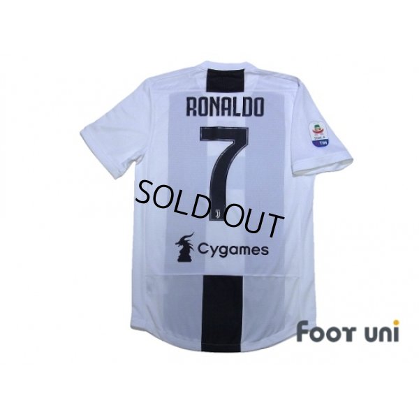 Photo2: Juventus 2018-2019 Home Authentic Shirts and shorts Set #7 Ronaldo