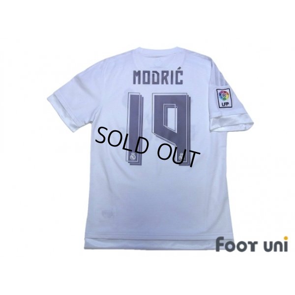 Photo2: Real Madrid 2015-2016 Home Shirt #19 Modric LFP Patch/Badge