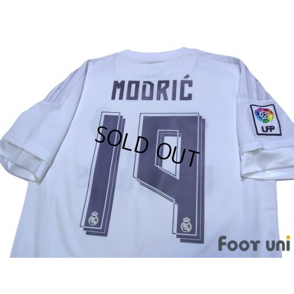 Photo4: Real Madrid 2015-2016 Home Shirt #19 Modric LFP Patch/Badge