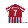 Photo2: Atletico Madrid 2019-2020 Home Authentic Shirts and shorts Set #7 Griezmann Marking year difference (2)