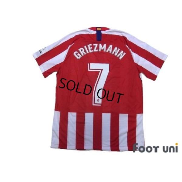 Photo2: Atletico Madrid 2019-2020 Home Authentic Shirts and shorts Set #7 Griezmann Marking year difference