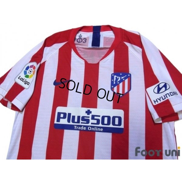 Photo3: Atletico Madrid 2019-2020 Home Authentic Shirts and shorts Set #7 Griezmann Marking year difference