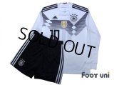 Germany 2018 Home Long Sleeve Shirts and shorts Set #10 Ozil