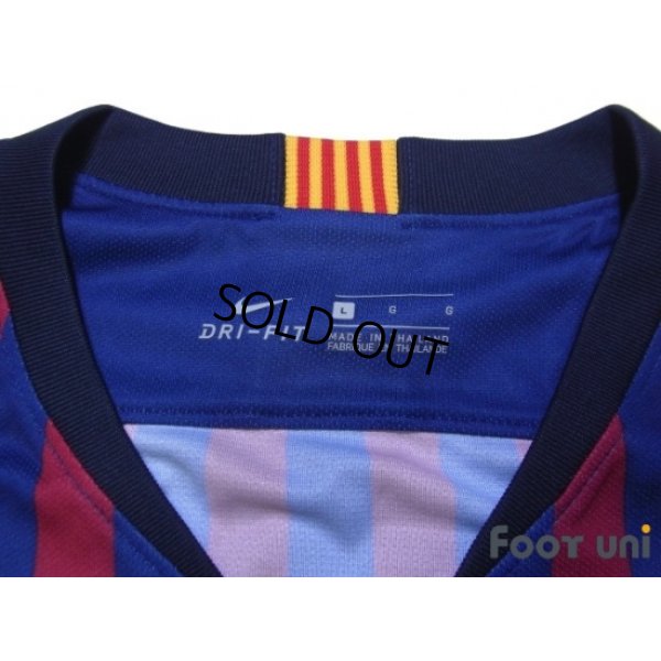 Photo4: FC Barcelona 2018-2019 Home Long Sleeve Shirt #10 Messi