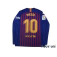Photo2: FC Barcelona 2018-2019 Home Long Sleeve Shirt #10 Messi (2)
