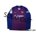 FC Barcelona 2018-2019 Home Long Sleeve Shirt #10 Messi