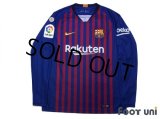 FC Barcelona 2018-2019 Home Long Sleeve Shirt #10 Messi