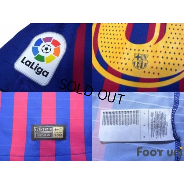 Photo7: FC Barcelona 2018-2019 Home Authentic Shirts and shorts Set #8 Andrés Iniesta