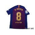 Photo2: FC Barcelona 2018-2019 Home Authentic Shirts and shorts Set #8 Andrés Iniesta (2)