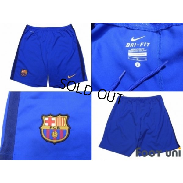 Photo8: FC Barcelona 2015-2016 Away Shirts and shorts Set #10 Messi LFP Patch/Badge
