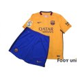 Photo1: FC Barcelona 2015-2016 Away Shirts and shorts Set #10 Messi LFP Patch/Badge (1)