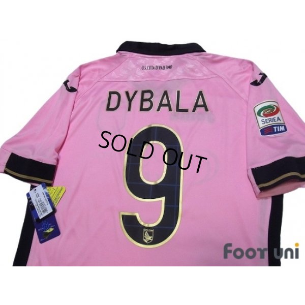 Photo4: Palermo 2014-2015 Home Shirt #9 Dybala Serie A Tim Patch/Badge w/tags