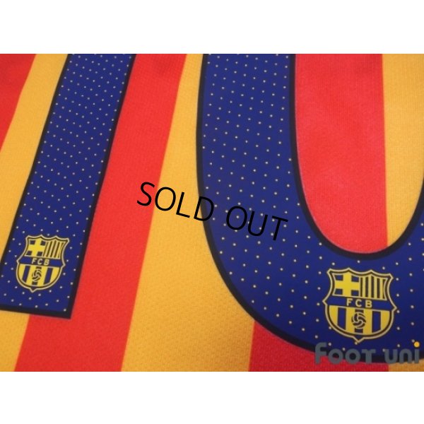 Photo6: FC Barcelona 2015-2016 Away Shirts and shorts Set #10 Messi LFP Patch/Badge