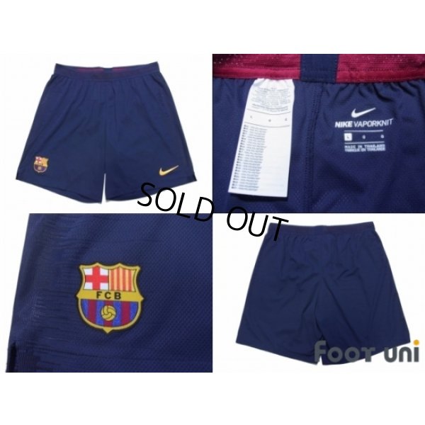 Photo8: FC Barcelona 2018-2019 Home Authentic Shirts and shorts Set #8 Andrés Iniesta