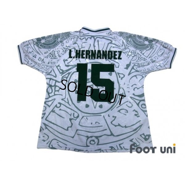 Photo2: Mexico 1999 Away Shirt #15 L.Hernandez