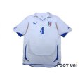 Photo1: Italy 2010 Away Shirt #4 Chiellini (1)