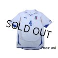 Italy 2010 Away Shirt #4 Chiellini
