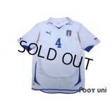 Italy 2010 Away Shirt #4 Chiellini