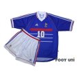 Photo1: France 1998 Home Shirts and Shorts Set #10 Zidane (1)