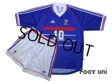 France 1998 Home Shirts and Shorts Set #10 Zidane