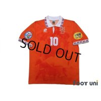 Netherlands 1996 Home Shirt #10 Bergkamp UEFA Euro 1996 Patch/Badge UEFA Fair Play Patch/Badge
