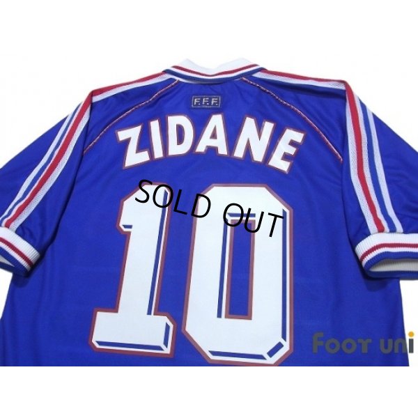 Photo4: France 1998 Home Shirts and Shorts Set #10 Zidane