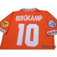 Photo4: Netherlands 1996 Home Shirt #10 Bergkamp UEFA Euro 1996 Patch/Badge UEFA Fair Play Patch/Badge