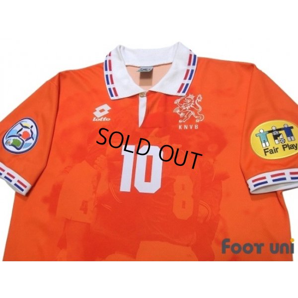 Photo3: Netherlands 1996 Home Shirt #10 Bergkamp UEFA Euro 1996 Patch/Badge UEFA Fair Play Patch/Badge