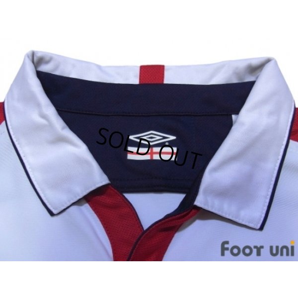 Photo5: England Euro 2004 Home Long Sleeve Shirt #7 Beckham