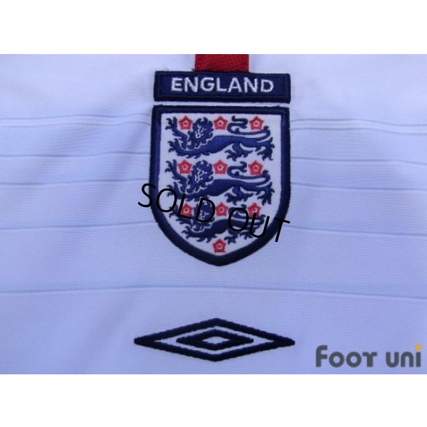 Photo6: England Euro 2004 Home Long Sleeve Shirt #7 Beckham