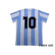 Photo2: Argentina 1986 Home Reprint Shirt #10 (2)