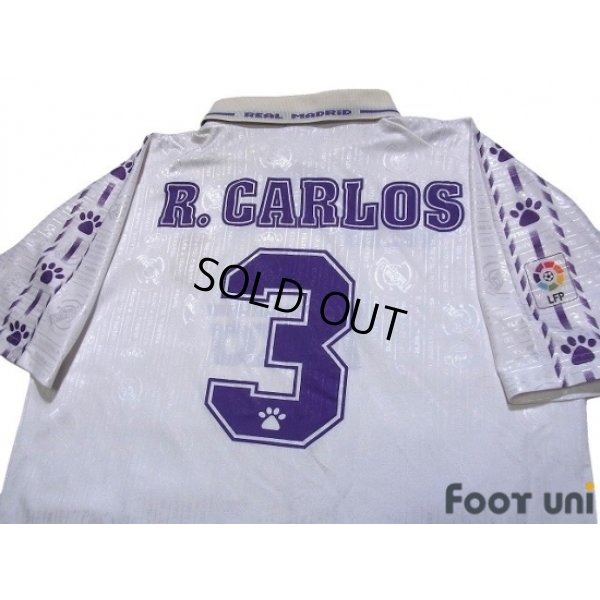 Photo4: Real Madrid 1996-1997 Home Shirt #3 Roberto Carlos LFP Patch/Badge