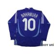 Photo2: Japan 2006 Home Long Sleeve Shirt #10 Nakamura (2)