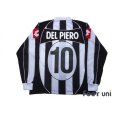 Photo2: Juventus 2002-2003 Home Long Sleeve Shirt #10 Del Piero (2)