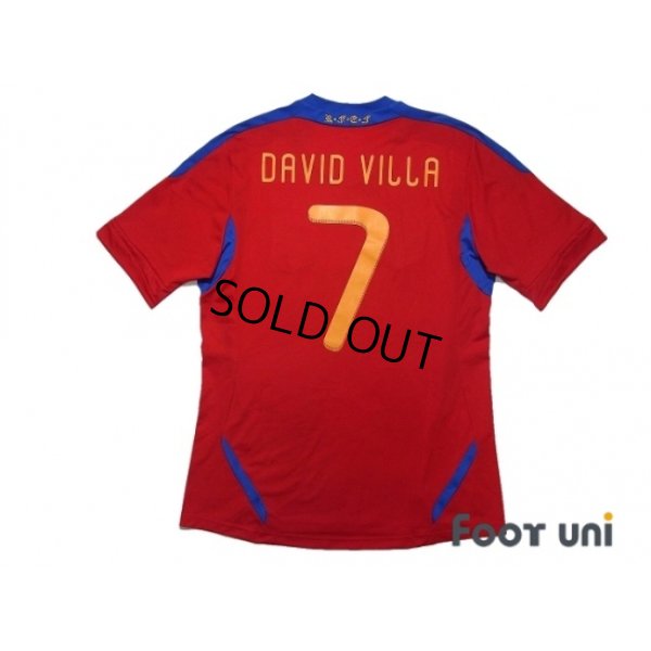 Photo2: Spain 2011 Home Shirt #7 David Villa FIFA World Champions 2010 Patch/Badge