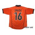 Photo2: Netherlands 1998 Home Shirt #16 Davids (2)