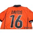 Photo4: Netherlands 1998 Home Shirt #16 Davids (4)