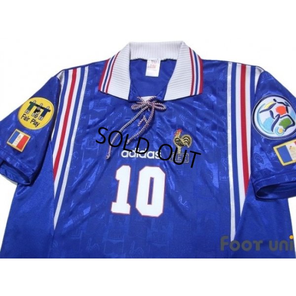 Photo3: France 1996 Home Shirt #10 Zidane UEFA Euro 1996 Patch/Badge UEFA Fair Play Patch/Badge