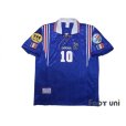 Photo1: France 1996 Home Shirt #10 Zidane UEFA Euro 1996 Patch/Badge UEFA Fair Play Patch/Badge (1)