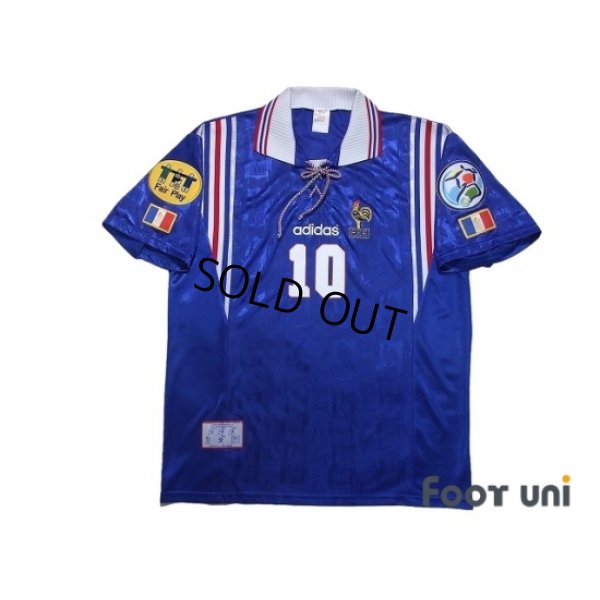 Photo1: France 1996 Home Shirt #10 Zidane UEFA Euro 1996 Patch/Badge UEFA Fair Play Patch/Badge