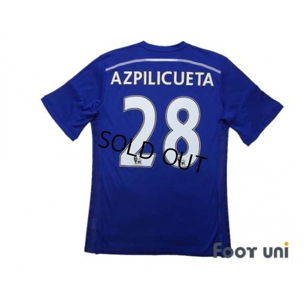 Photo2: Chelsea 2014-2015 Home Shirt #28 Azpilicueta