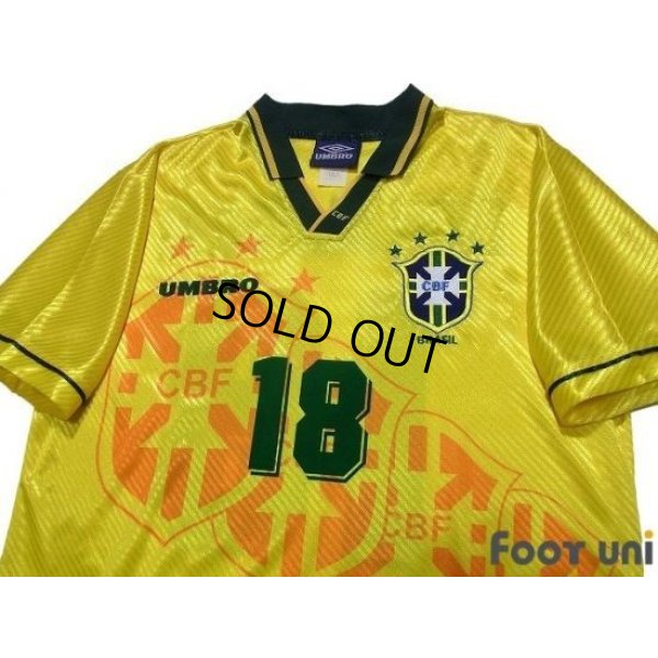 Photo3: Brazil 1996 Home Shirt #18 Ronaldinho