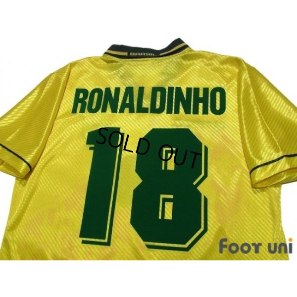 Photo4: Brazil 1996 Home Shirt #18 Ronaldinho