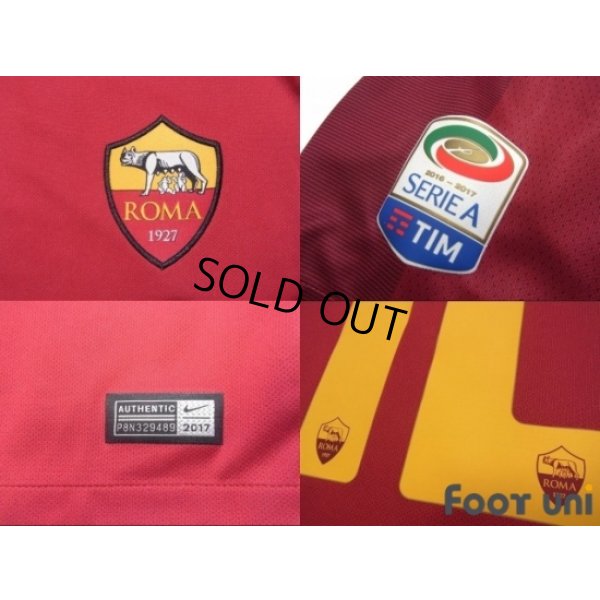 Photo6: AS Roma 2017-2018 Home Shirt #10 Totti Serie A Tim Patch/Badge w/tags