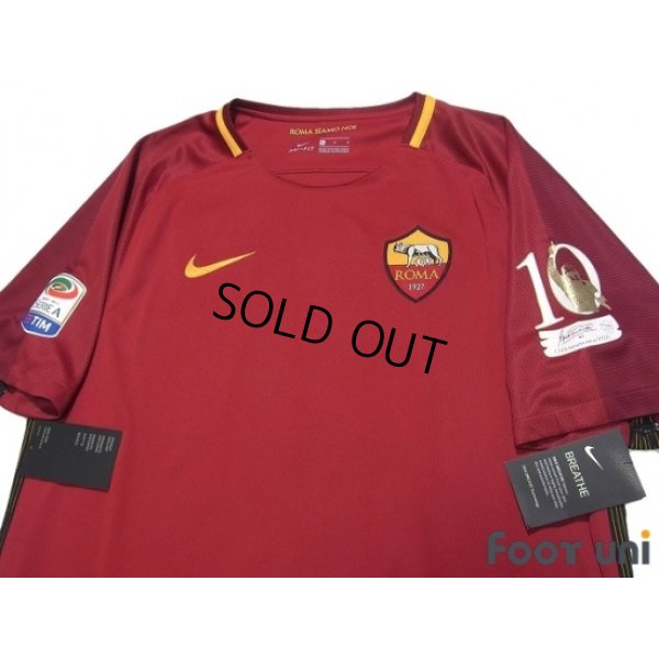 Photo3: AS Roma 2017-2018 Home Shirt #10 Totti Serie A Tim Patch/Badge w/tags
