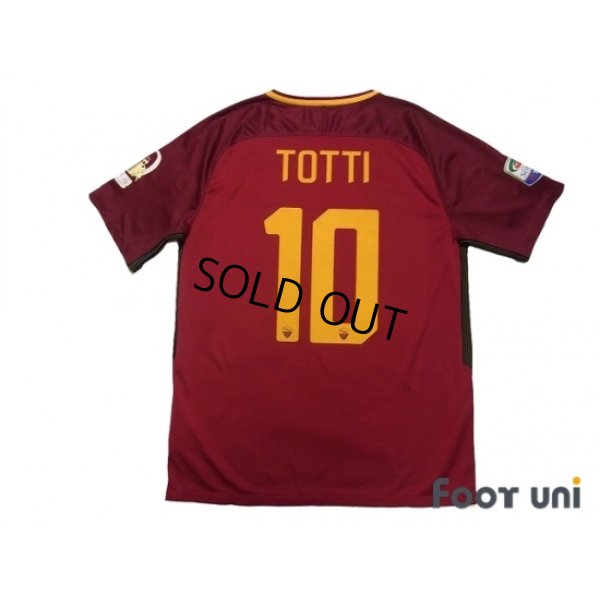 Photo2: AS Roma 2017-2018 Home Shirt #10 Totti Serie A Tim Patch/Badge w/tags