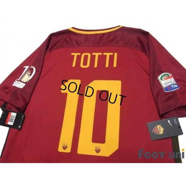 Photo4: AS Roma 2017-2018 Home Shirt #10 Totti Serie A Tim Patch/Badge w/tags