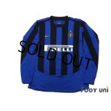 Inter Milan 2003-2004 Home Long Sleeve Shirt #20 Recoba