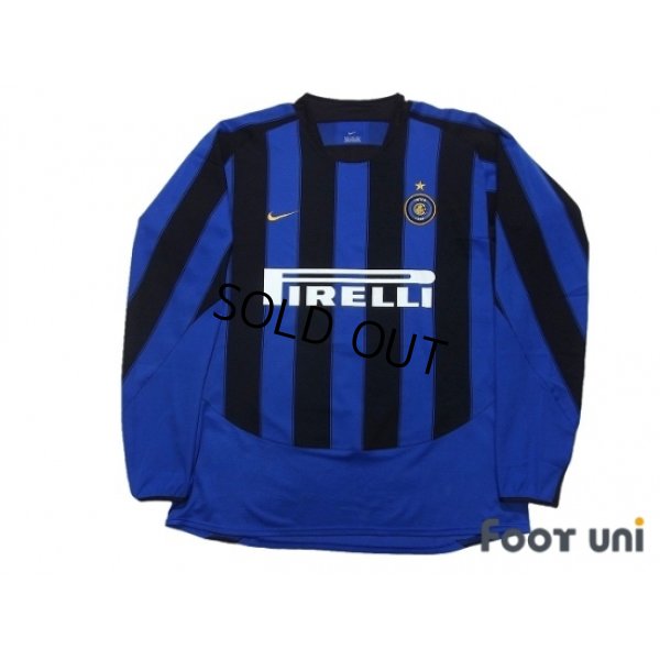 Photo1: Inter Milan 2003-2004 Home Long Sleeve Shirt #20 Recoba